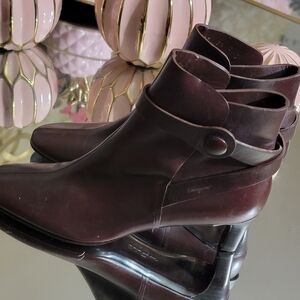 Salvatore Ferragamo Elegant Brown Ankle Boots Used Like New.